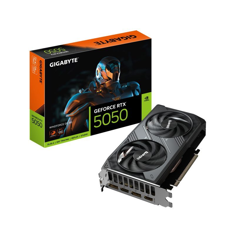 Card màn hình Gigabyte GeForce RTX 5050 WINDFORCE OC-8GB (GV-N5050WF2OC-8GD) GDDR6
